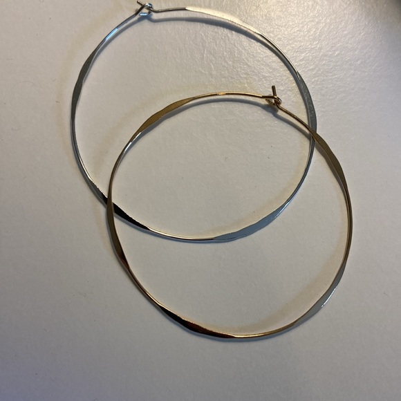 true to form Exaggerated Hoop Earrings in Gold and Silver - Picture 8 of 8